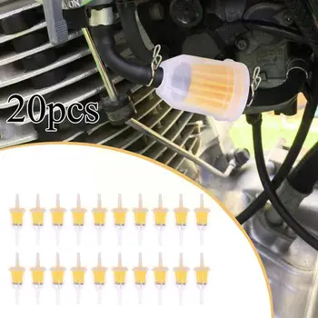 20шт Мотоциклетный бензиновый фильтр, Топливный фильтр 6 мм-8 мм для косилок, масляный фильтр для небольших двигателей, аксессуары для мотоциклов M2Y2