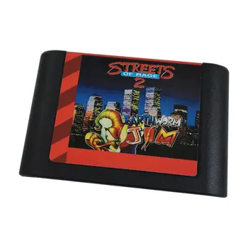 Streets of Rage 2 Картридж Earthworm Jim Edition 16 Битная Игровая карта MD для Sega Mega Drive для оригинальной консоли