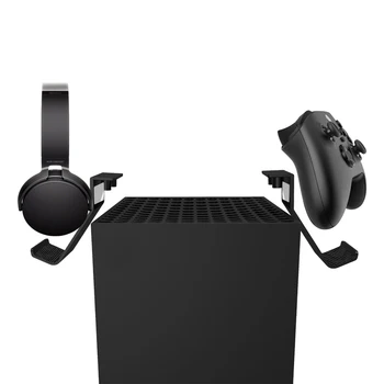 Держатель игрового контроллера, установленный сбоку на консоли, стойка для игровых гарнитур, экономия места, аксессуары для предотвращения падения для Xbox Series X PS5