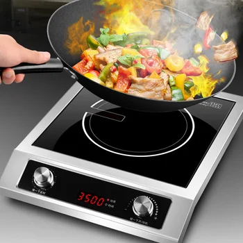 Индукционная плита высокой мощности, бытовая индукционная плита для жарки, коммерческая электрическая плита для приготовления пищи 3500 Вт